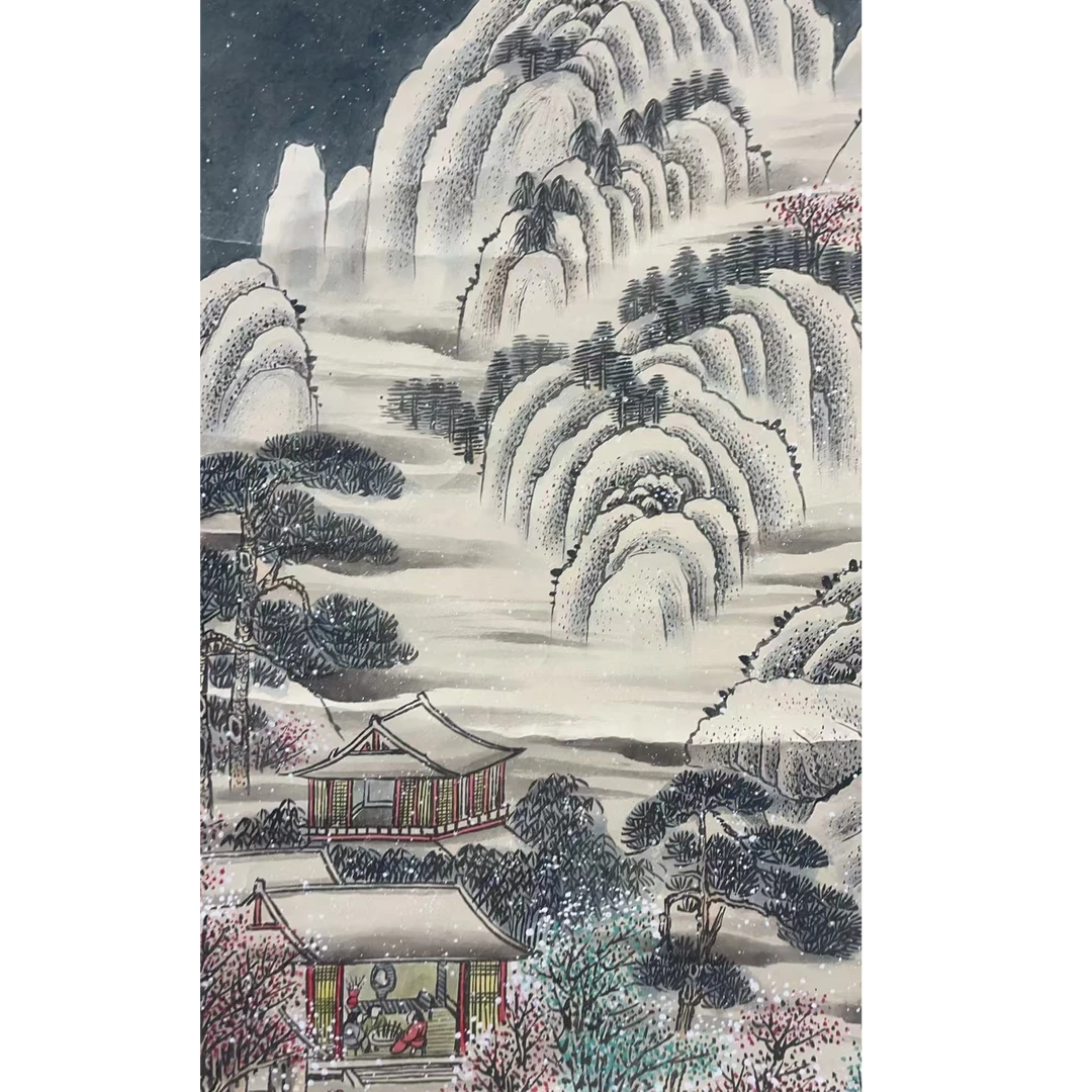 吴 山水立轴图137*67约8.2平尺