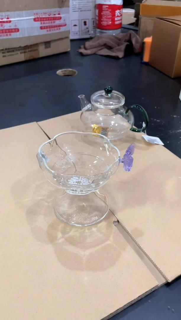 禾器/蝶梦茶漏/紫色+禾器清禾杯一个装浅紫色*2