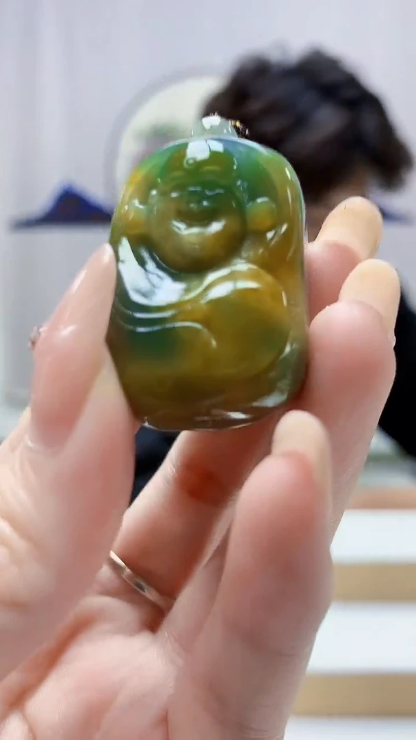 未镶嵌定制翡翠5145DD-毛货挂件55