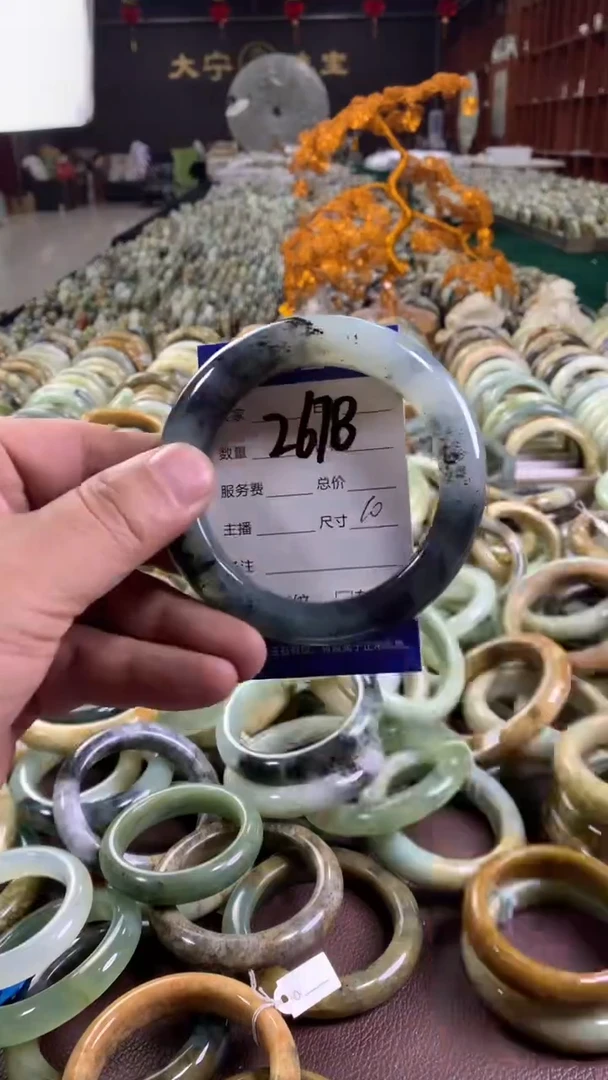 未镶嵌蛇纹石玉手镯2678