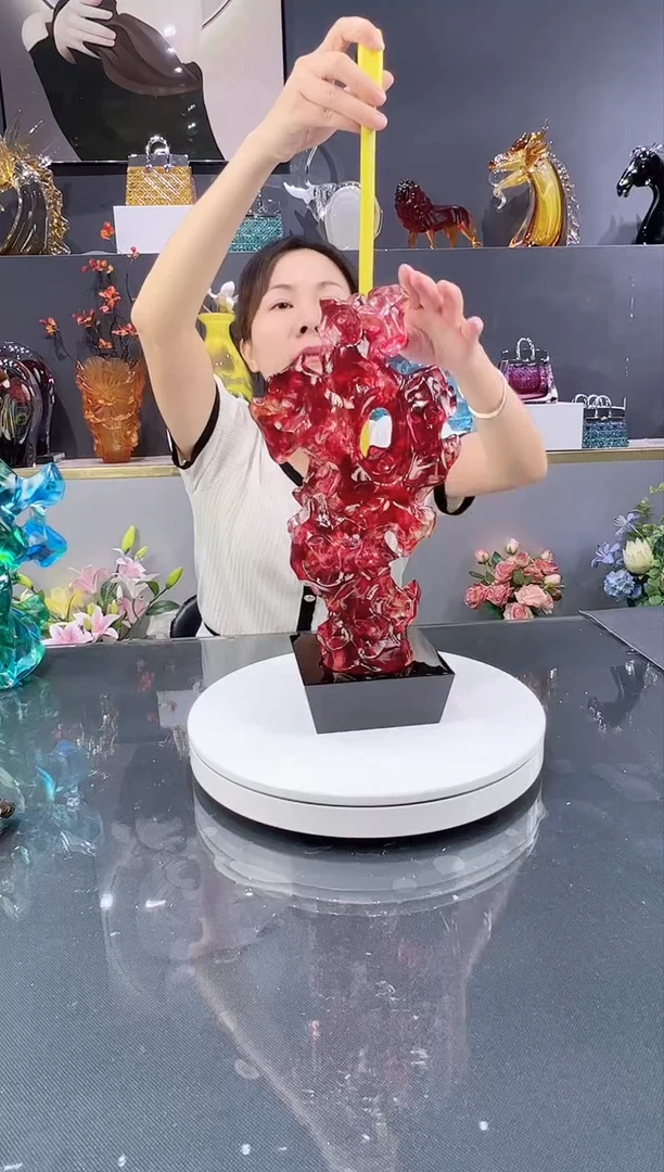 琉璃水晶琉璃摆件1个