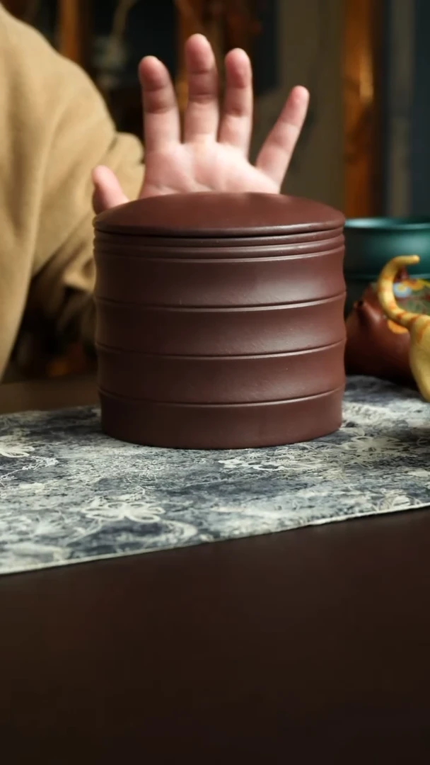 茶杯紫砂9号 孤品特惠茶叶罐 宜兴紫砂原矿作品