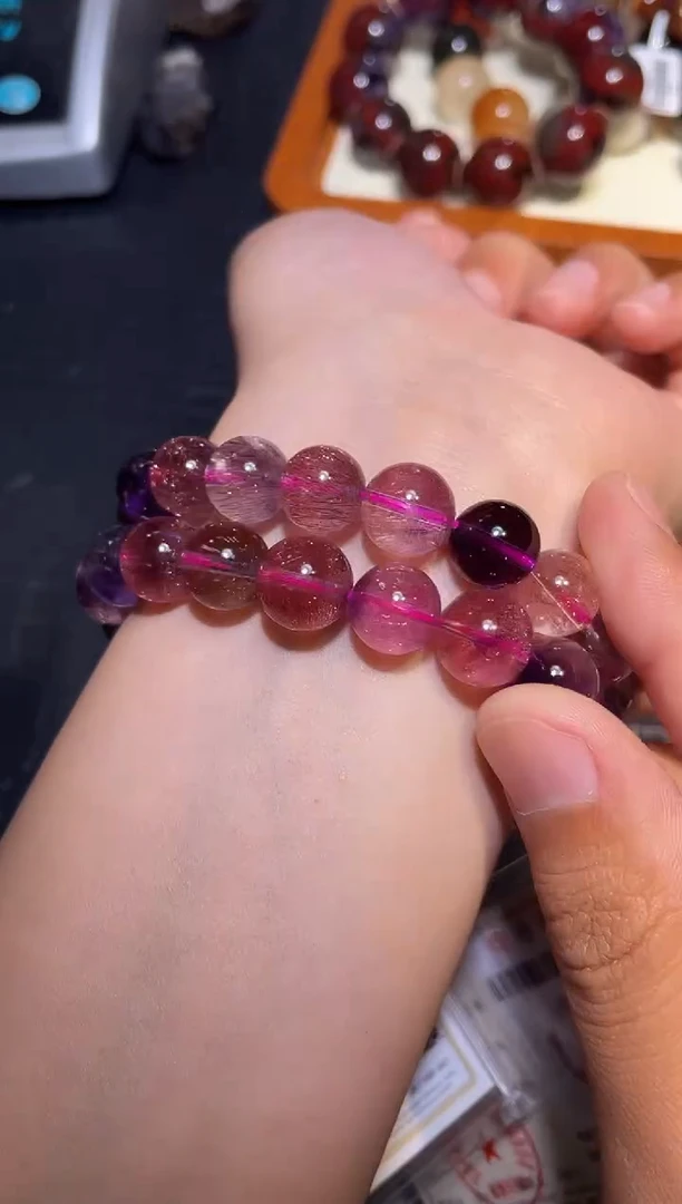 未镶嵌手链水晶超七单圈A11（多样性发其一）