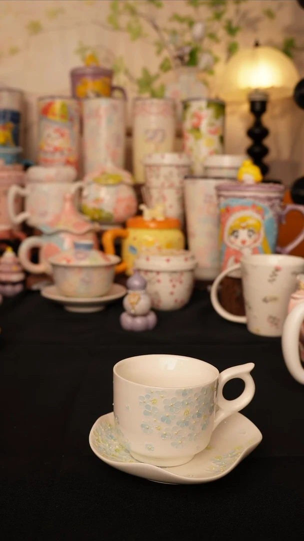 陶景德镇手绘的杯子