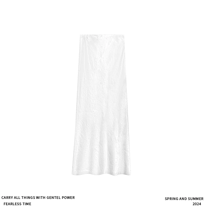 【FC定制】  法式极简纹路质感醋酸显身材鱼尾半身裙 W24106