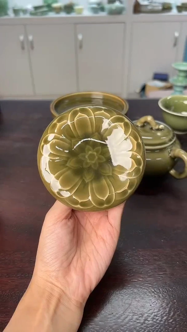 龙泉云间青瓷小米茶器