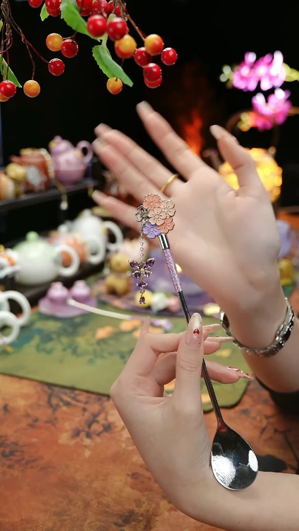 【闪购商品】紫色手工咖啡勺茶勺