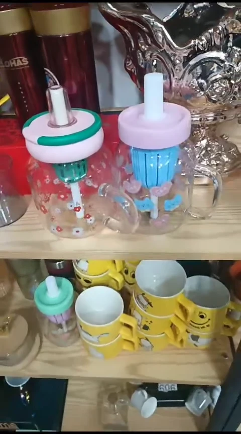 瓷阳*嘟573大吸管杯二个