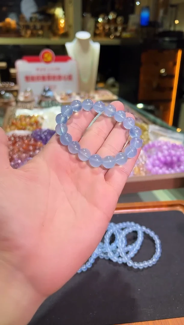 合成（培育）海蓝宝石未镶嵌11mm+海蓝宝（多样性发一）