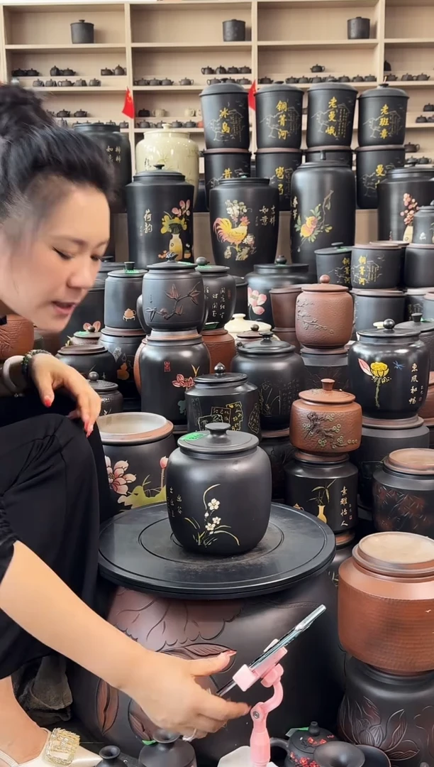 罐瑕疵茶叶罐   478 冬瓜彩填
