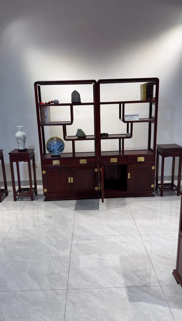 木加厚款世****场185高博古架2只一对