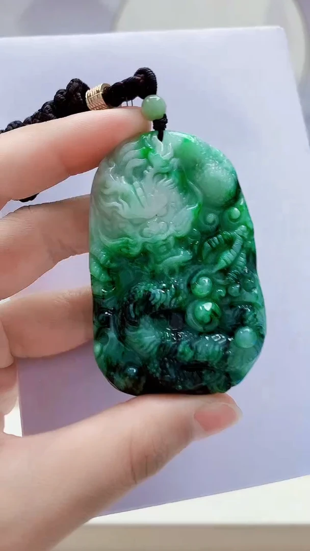 未镶嵌定制翡翠5160lr-毛货挂件13