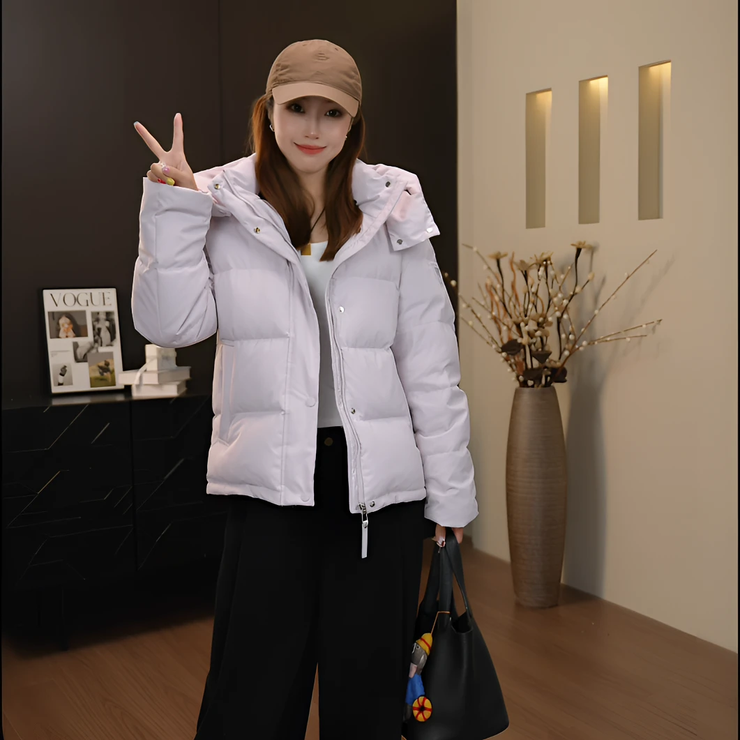 极寒白鹅绒 抗寒零下30度 脱卸帽子鹅绒服女加厚短款休闲百搭冬季
