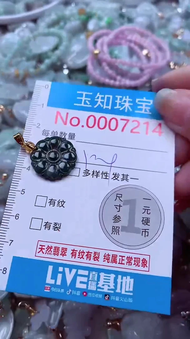 吊坠(不含链)未镶嵌翡翠7214