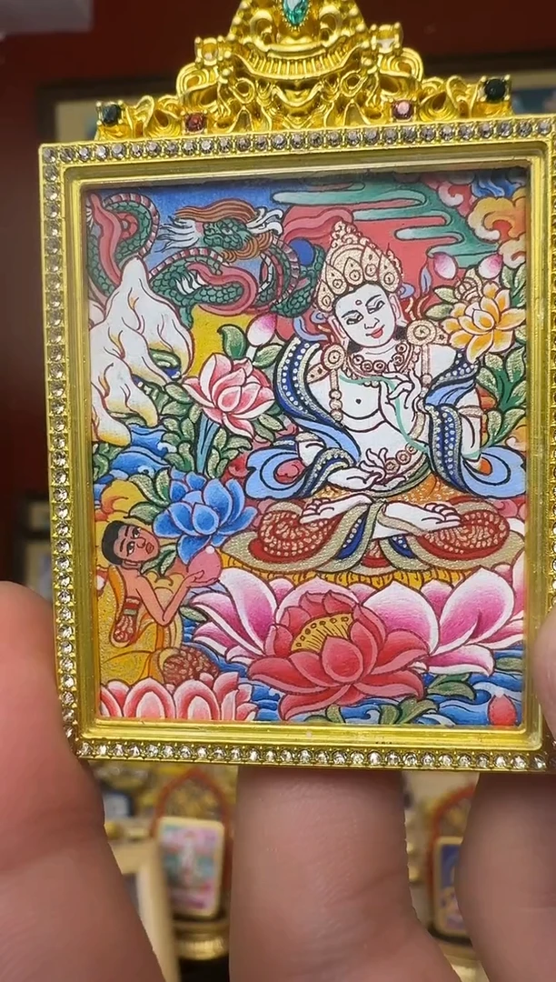 吊坠大势-热贡纯手绘周毛