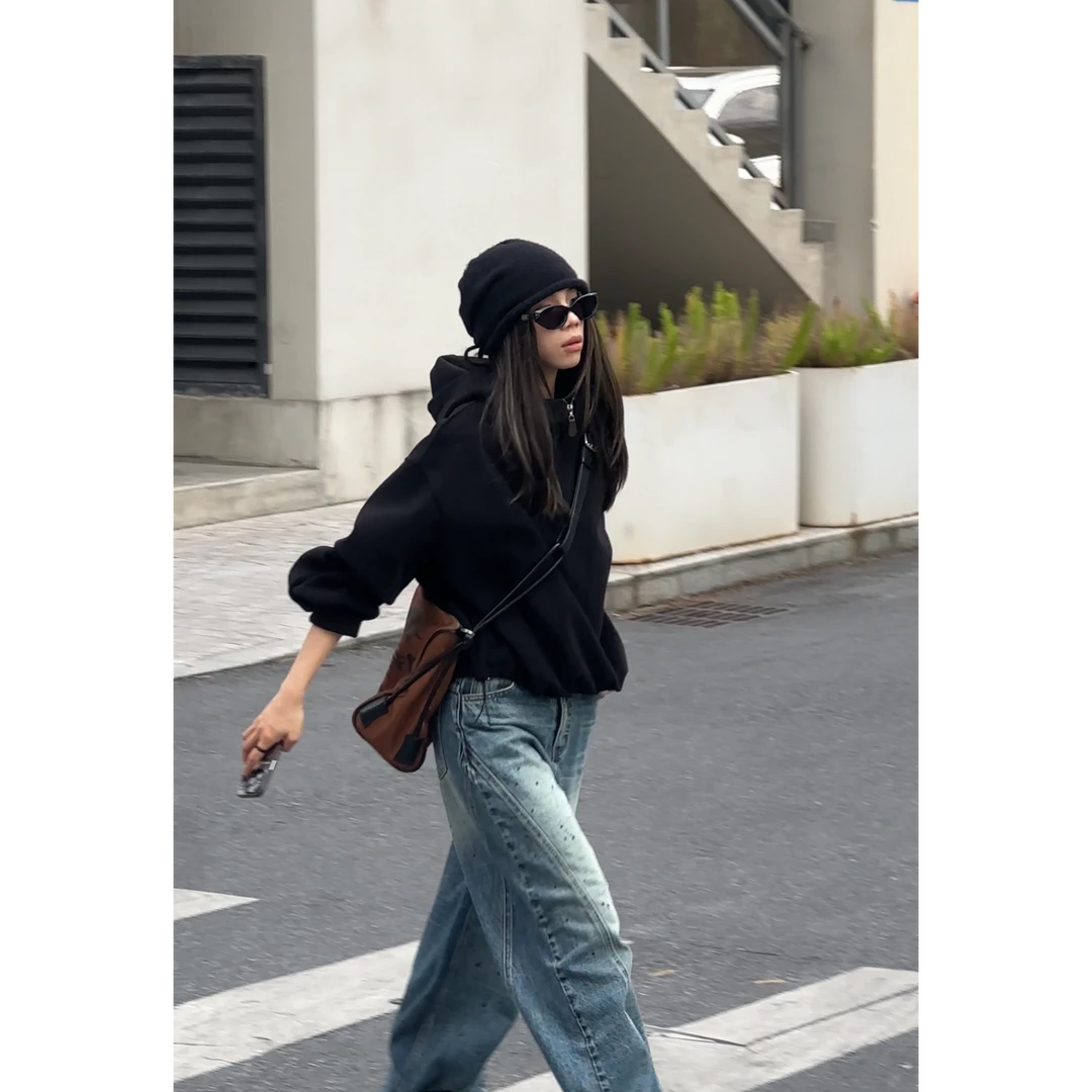 JOJO年度大清货！【大毛毯】澳粒绒韩版连帽颗粒绒显瘦休闲卫衣