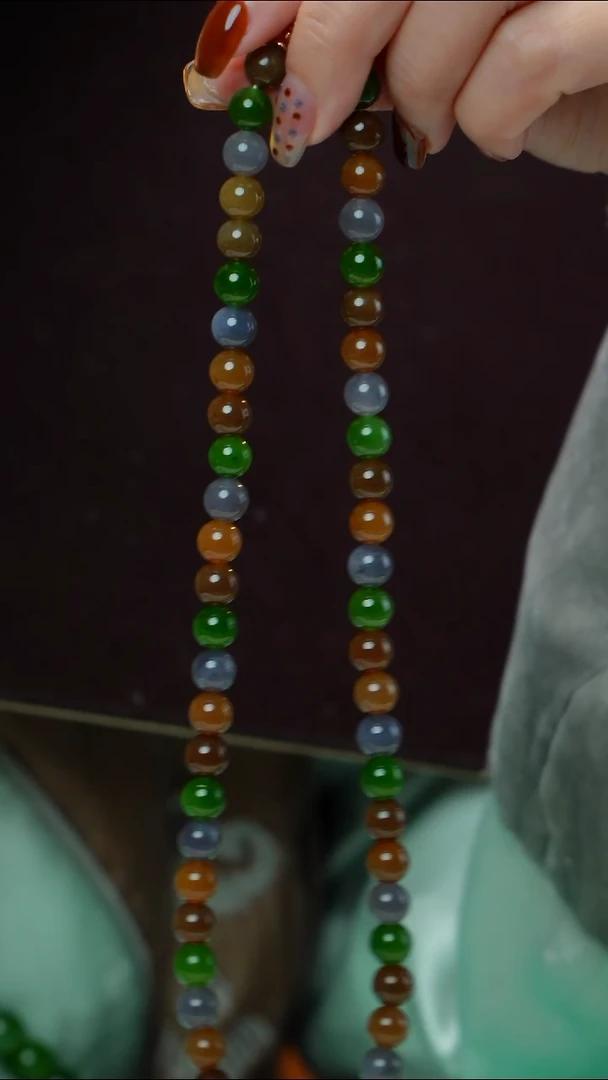 项链未镶嵌和田玉和田玉项链7-8mm 多样性发其一