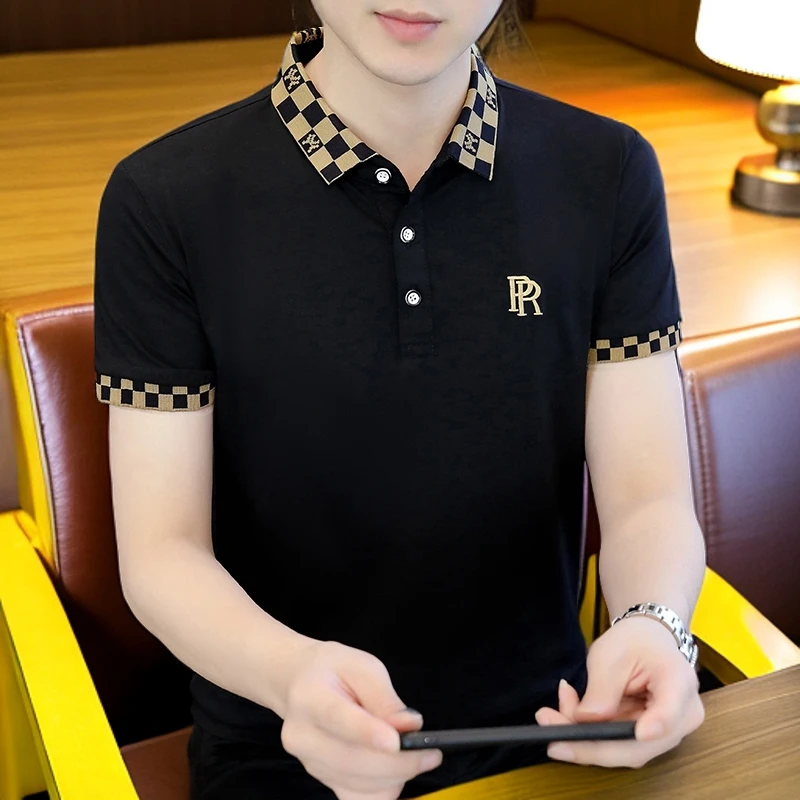 符腾野堡马夏季高端POLO衫男短袖翻领潮流半袖上衣时尚百搭体恤