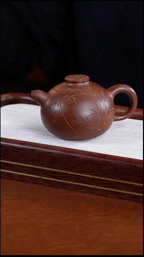 茶壶紫砂底槽青一粒珠壶