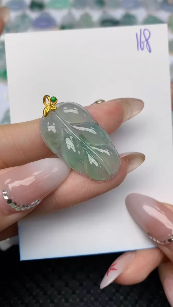【闪购商品】翡翠颈饰18K金镶嵌 天然翡翠A货，