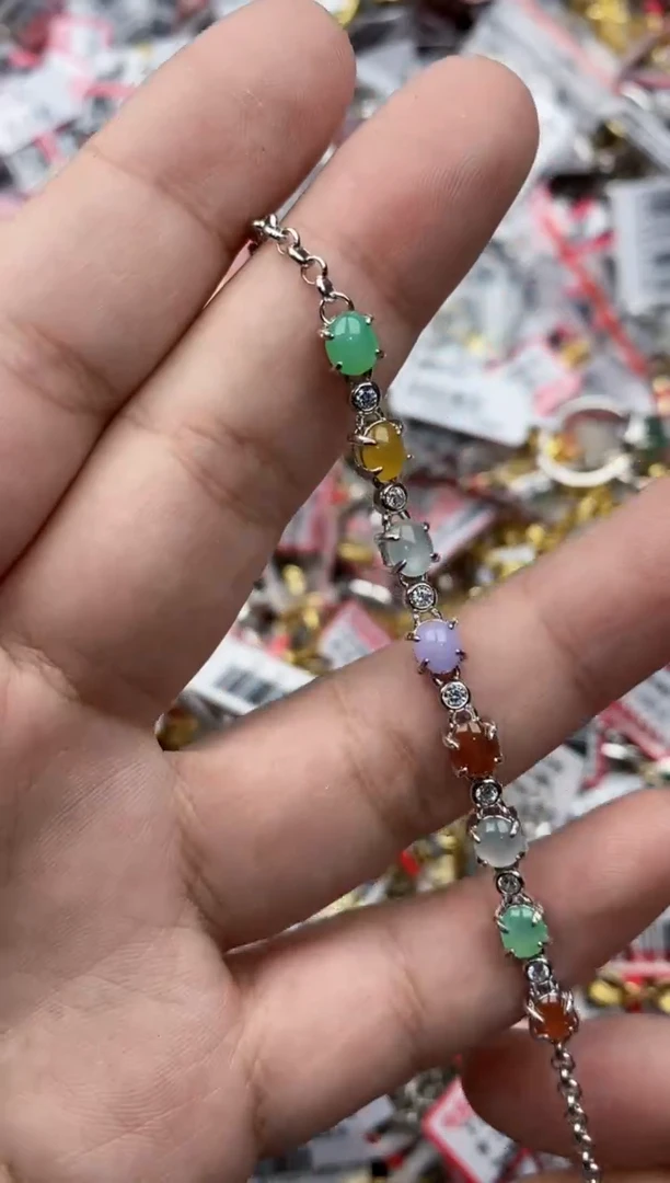 【闪购商品】翡翠戒指银S925镶嵌66666---7