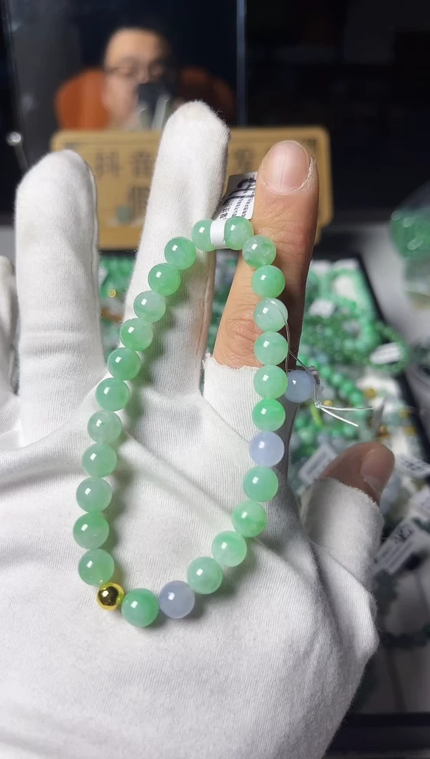 散珠翡翠翡翠手串卡7+