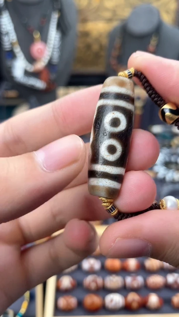 【闪购商品】玛瑙/玉髓颈饰未镶嵌精品扁珠五眼锁骨链