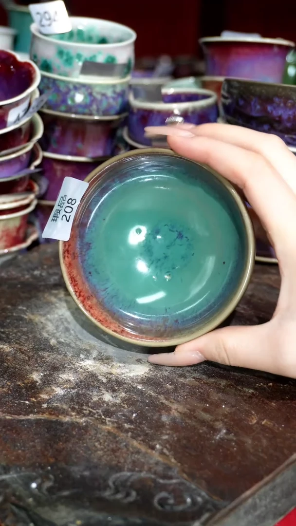 摆件精品窑变钧瓷茶器