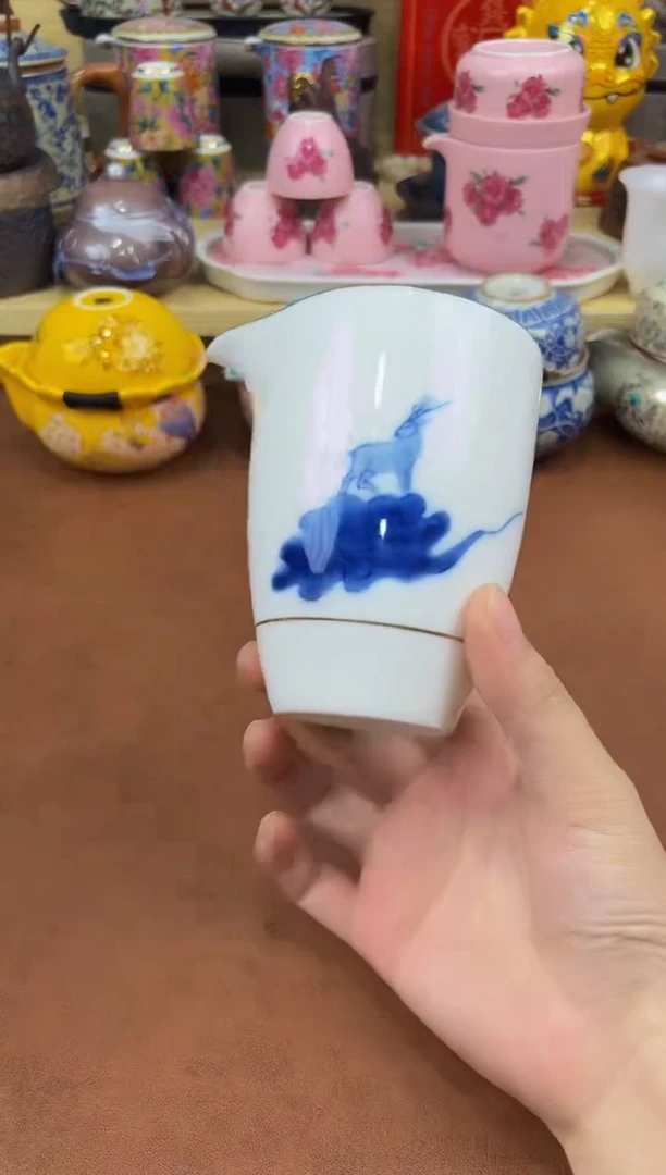 陶瓷茶具摆件旅行套组