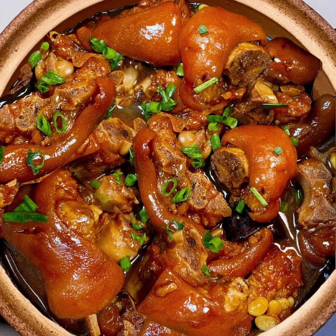 老宁国红烧猪蹄黄豆锅方便菜