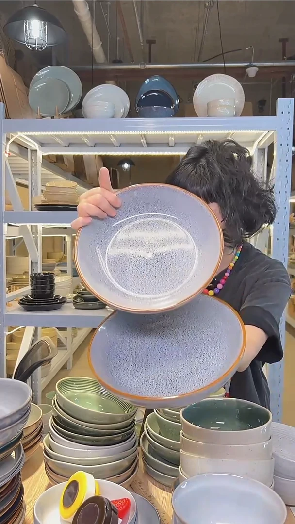 瓷242外贸尾货釉下彩陶瓷餐具默认微瑕