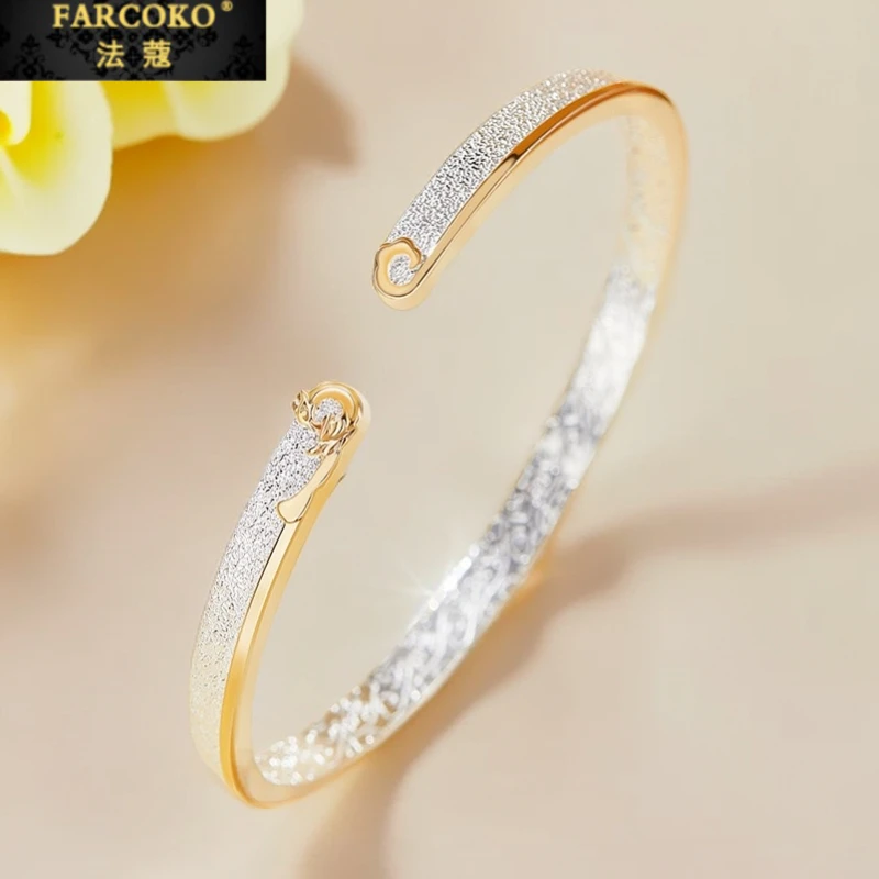 FARCOKO/法蔻 足银手镯 凤凰于飞手镯复古国风时尚七夕情人节礼物