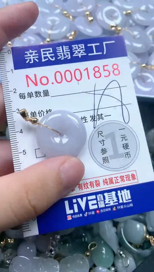 翡翠未镶嵌吊坠(不含链)1858