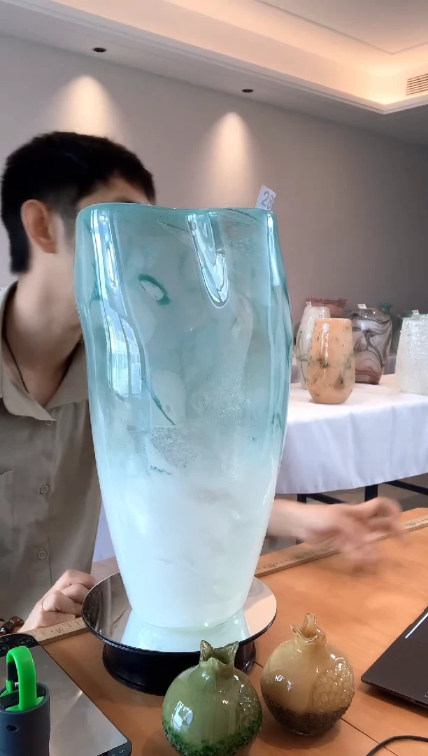 手工古法琉璃花器高39口20