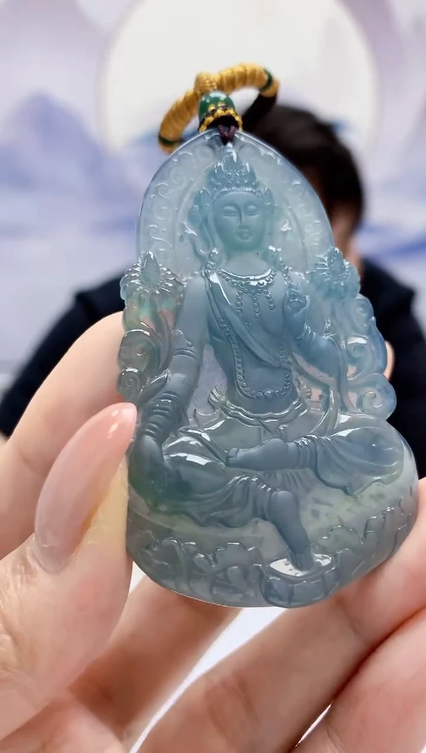 定制翡翠未镶嵌5060MM-毛货挂件108