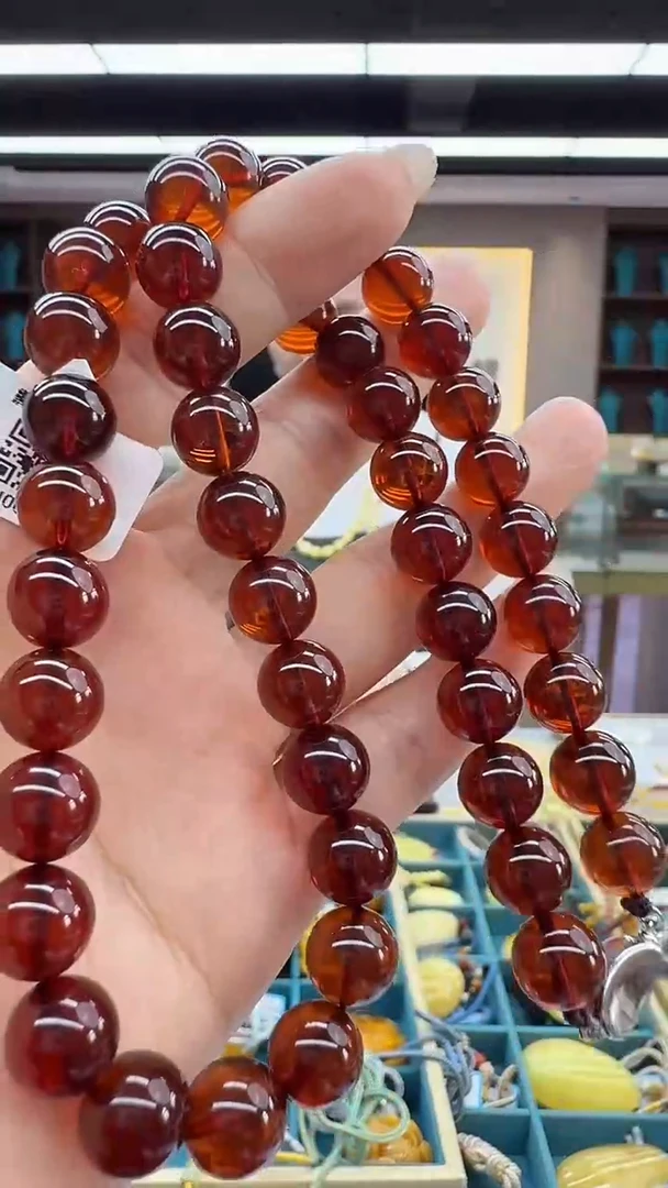 琥珀颈饰未镶嵌210秒拍号 假一罚三