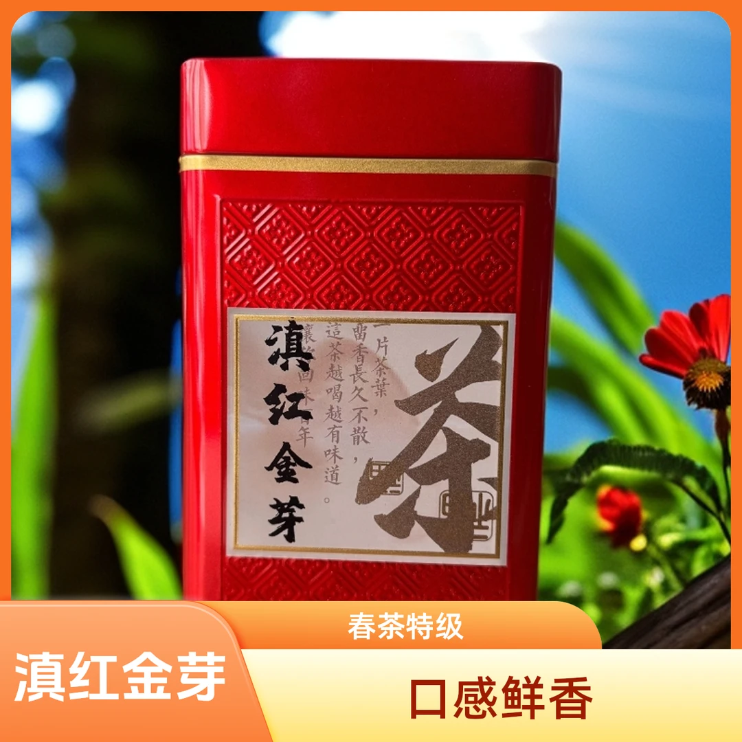 滇红金芽，正宗凤庆头春滇红金芽茶250克纸袋装，铁罐装凤庆滇红茶