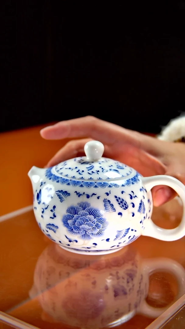 其他陶瓷《言泥陶瓷》新品描银缠枝莲系列西施壶