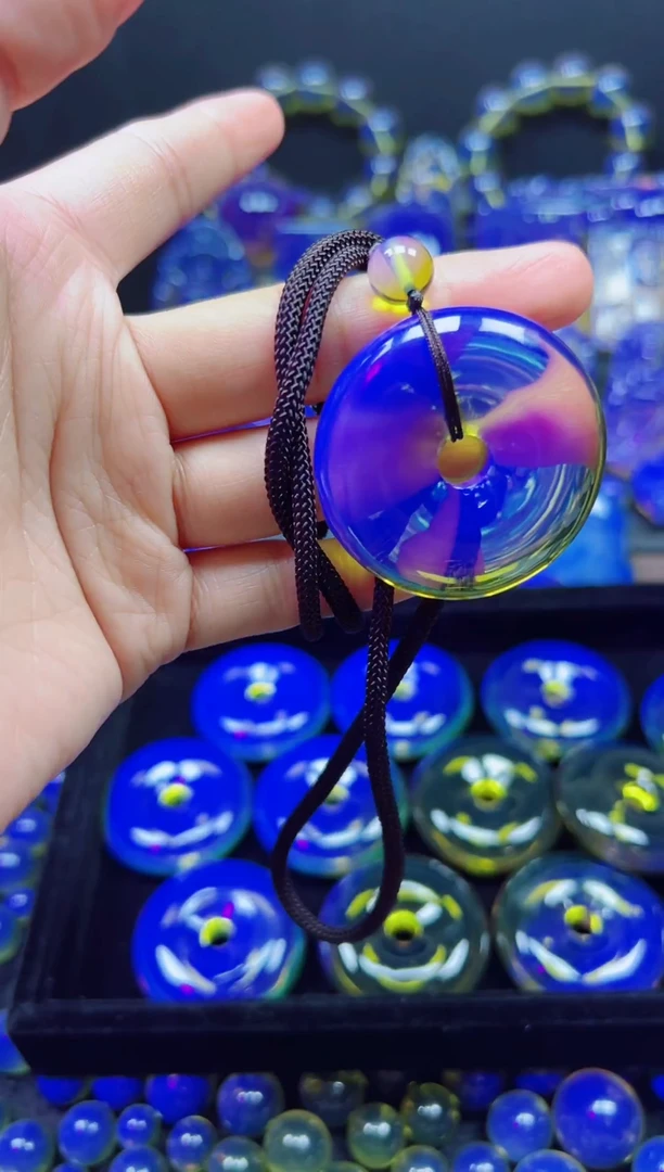 多米尼加净水蓝小平安扣