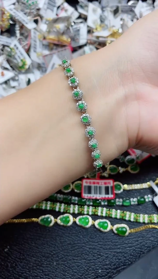 银S925镶嵌戒指翡翠1