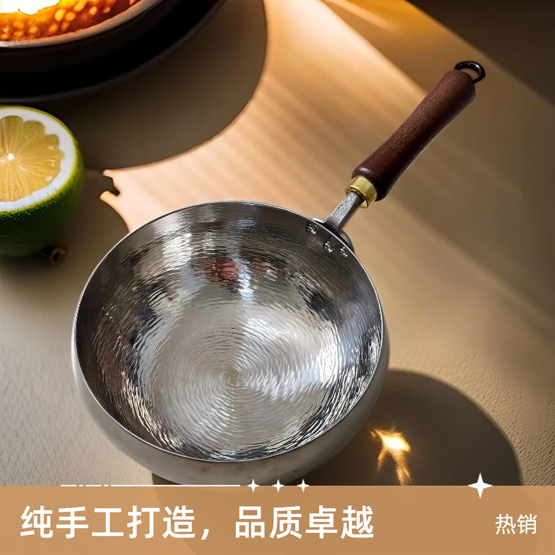 【高端镜面纯钛锅炒菜】轻便健康无涂层不粘锅结实耐用燃气灶煤气灶