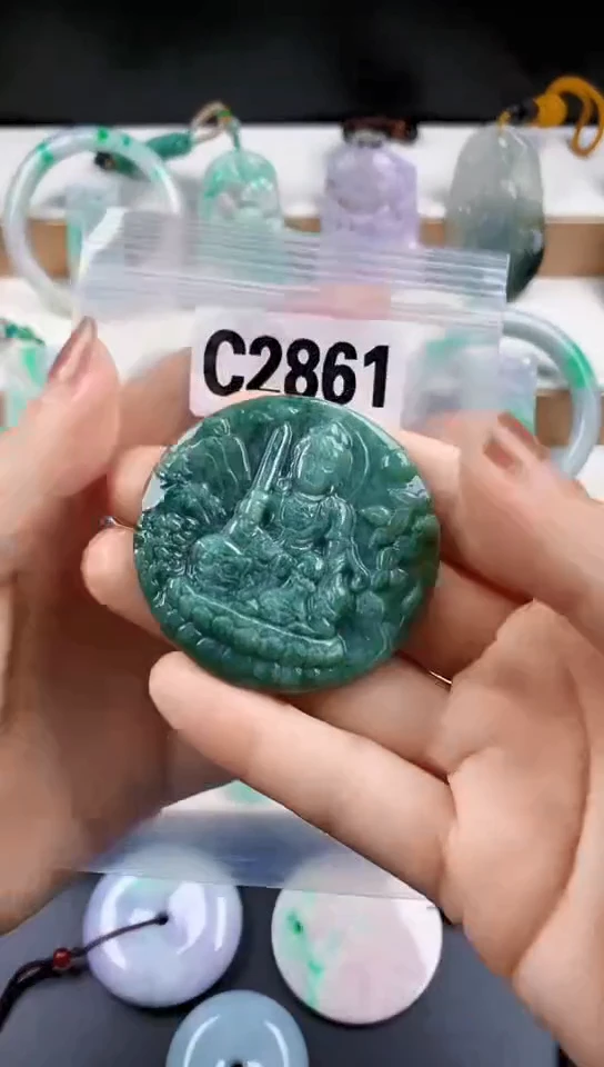 颈饰未镶嵌翡翠天然翡翠吊坠挂件