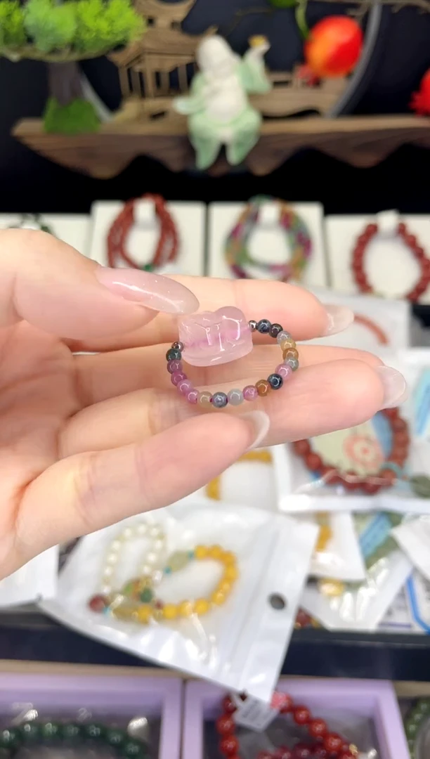 【闪购商品】碧玺戒指银S925镶嵌戒指