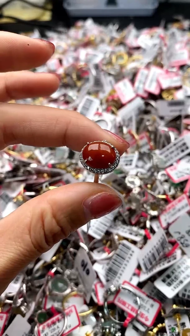 【闪购商品】翡翠戒指银S925镶嵌6666666    4