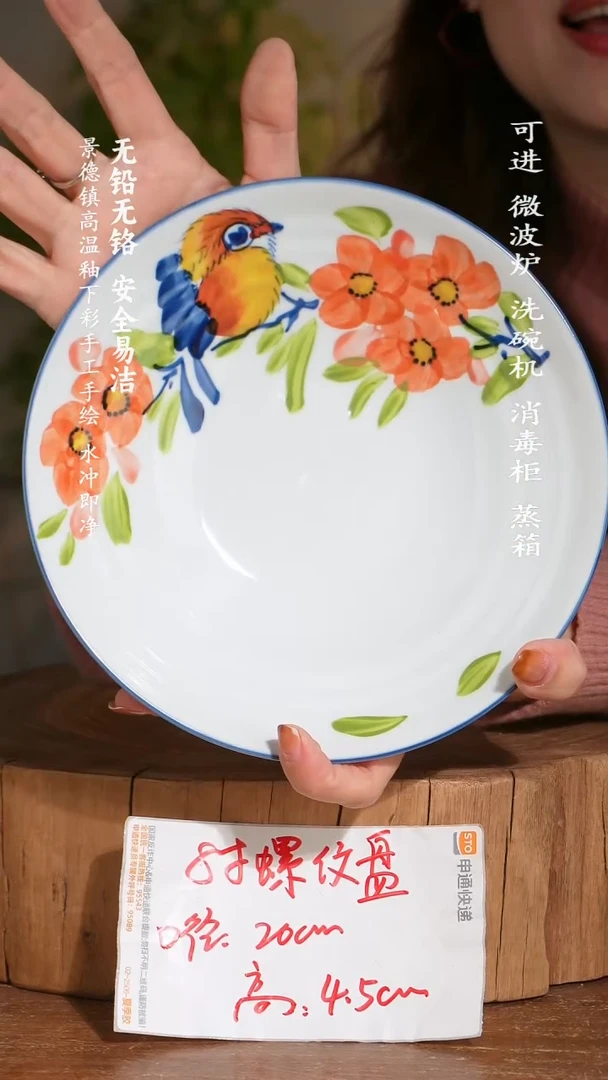 碗陶瓷景德镇高温瓷釉下彩手绘陶瓷