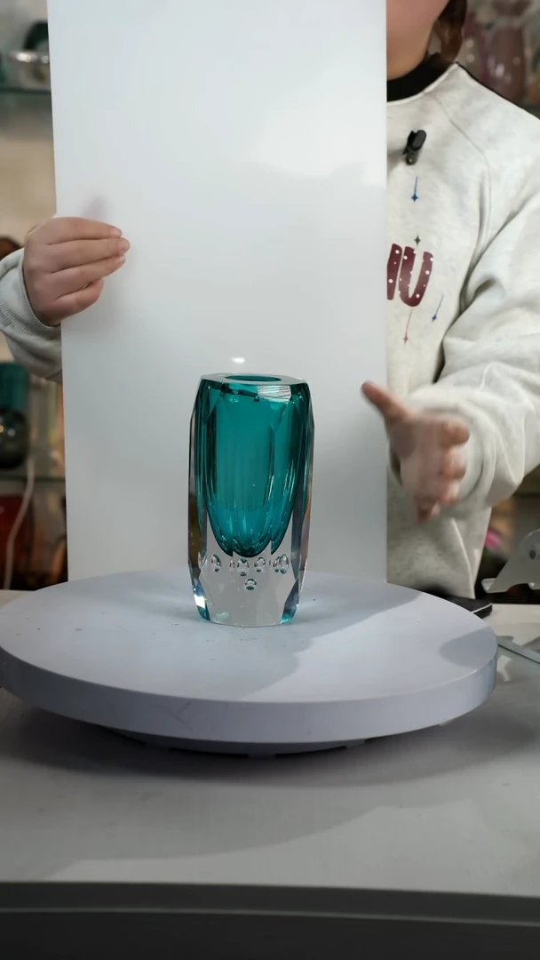 【闪购商品】琉璃【弘扬】高20轻奢琉璃花器正常手工痕迹