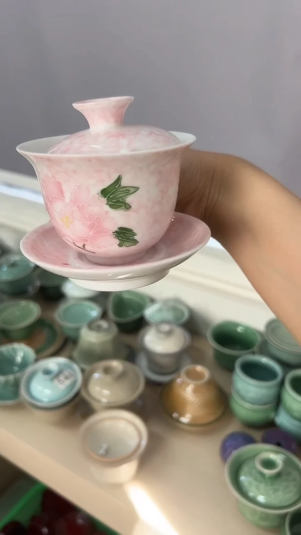 龙泉云间青瓷小米茶器