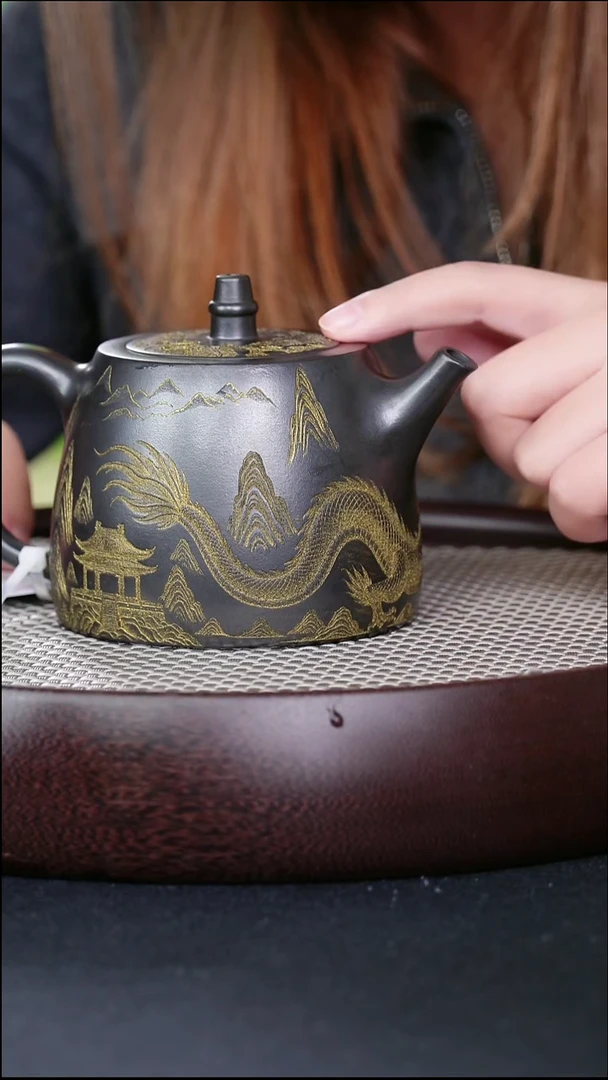 茶壶紫砂宜兴紫砂壶汉铎h080106