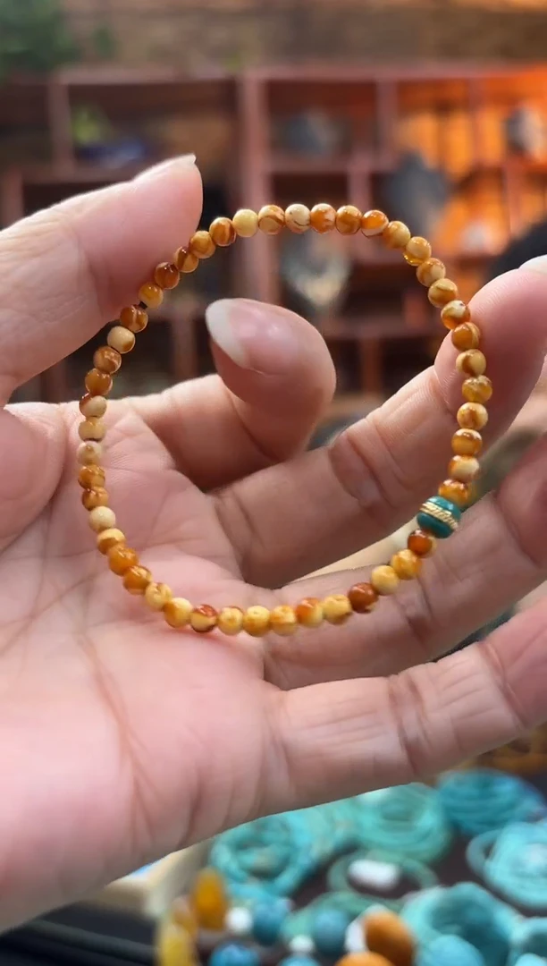 未镶嵌颈饰蜜蜡设计款玉化鼎级汉堡珠叠戴手串多样性发一件