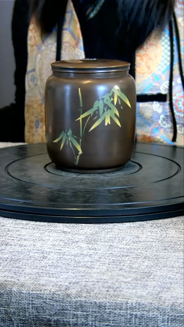 【闪购商品】建水全手工紫陶茶罐精磨071